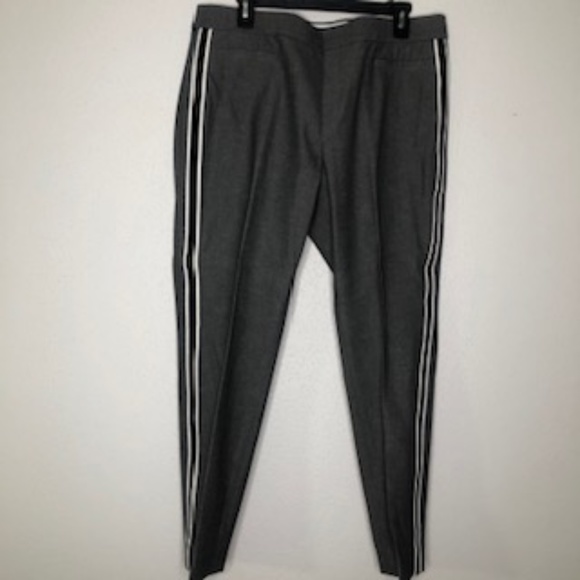 NWT Banana Republic Gray Side Striped Slacks Size 14R - Picture 3 of 7